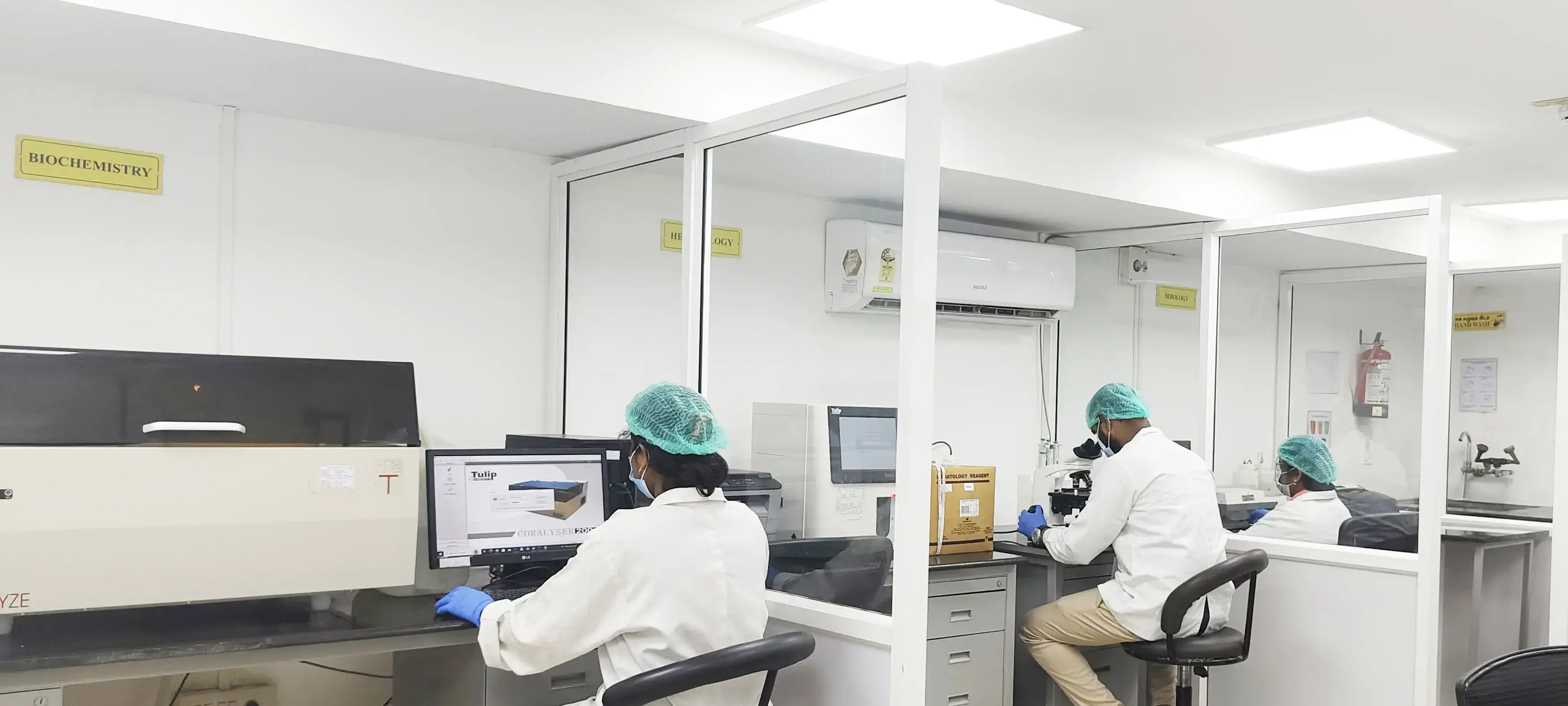 Glocare Labs office interior - Professional clinical research environment